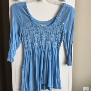 Hollister 3/4 long sleeve blouse